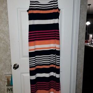 Jessica Howard Multicolor Striped Maxi Dress